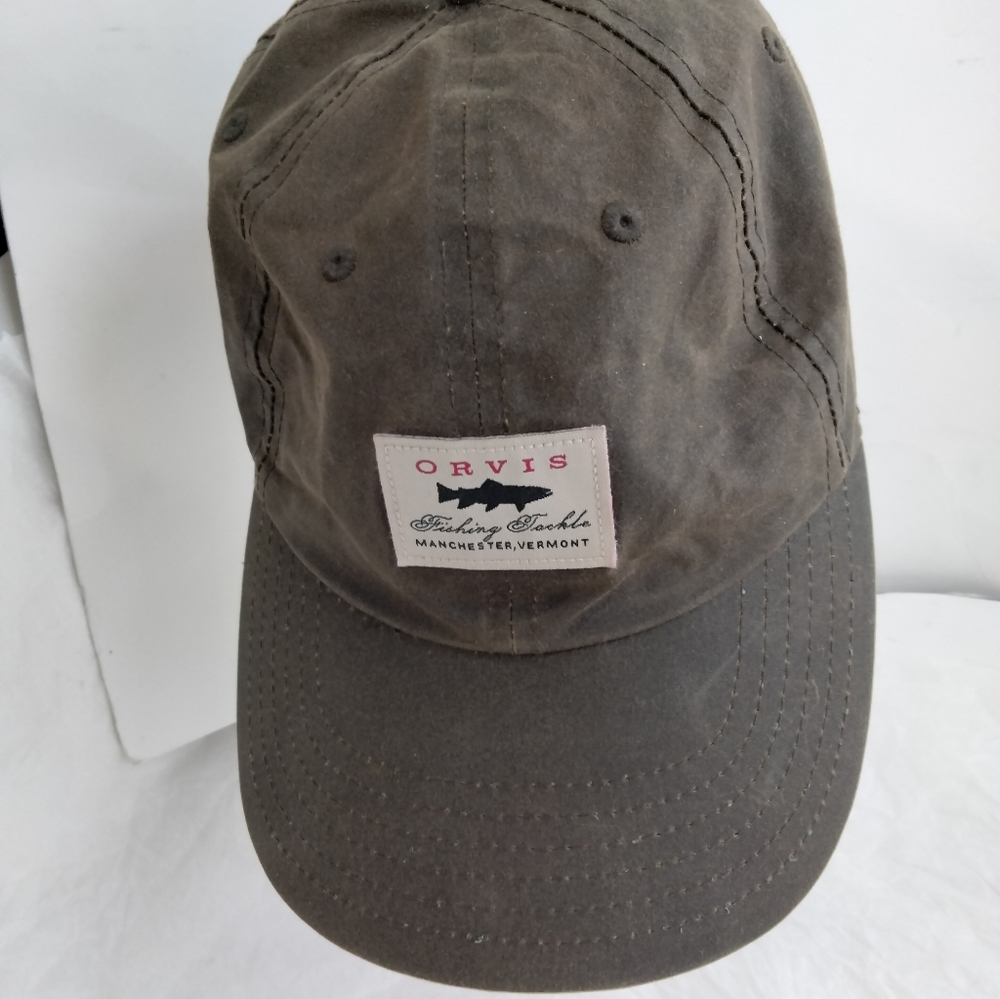 Orvis Waxed Canvas Ball Cap Hat, Olive Green Gem